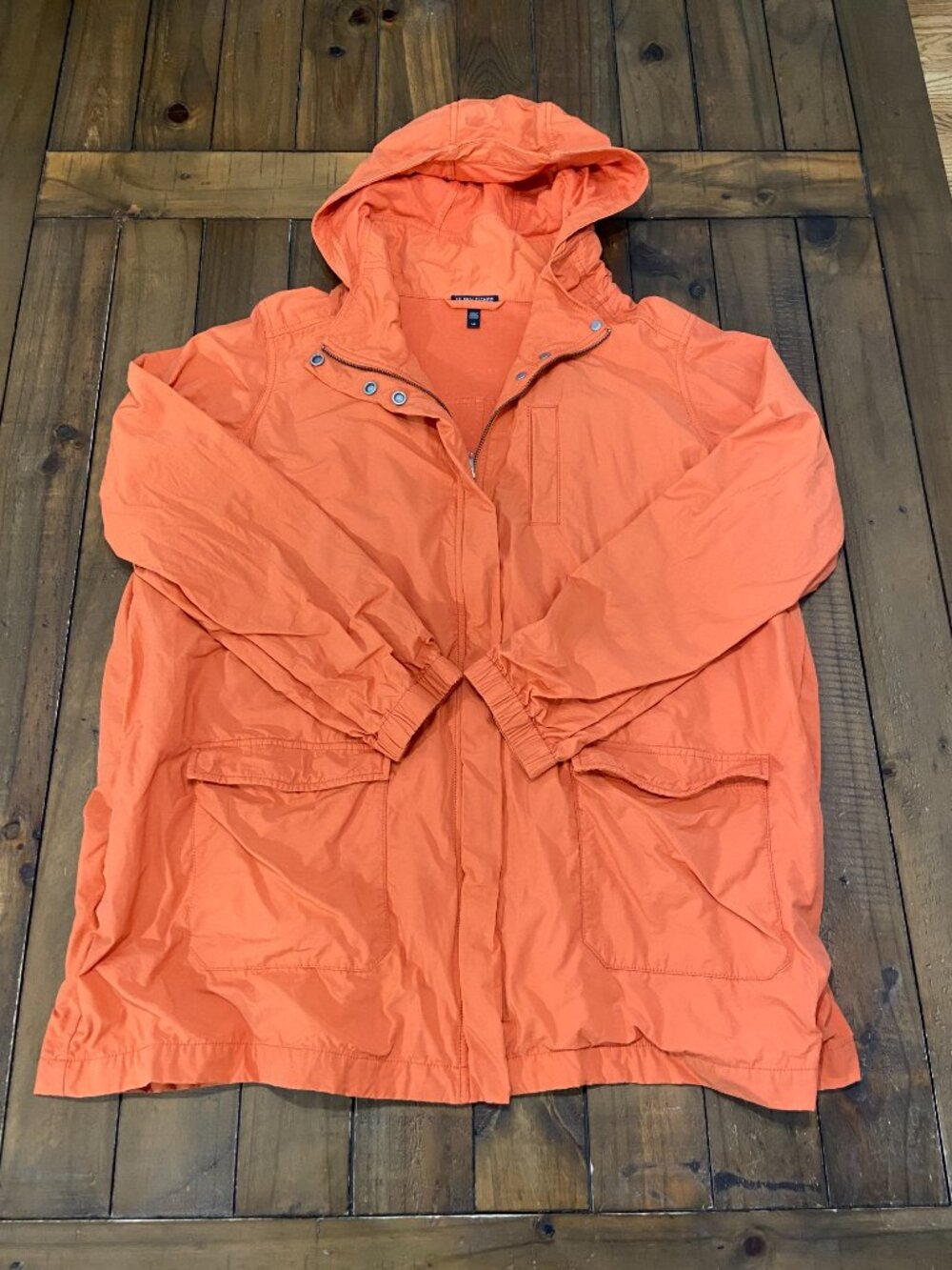 Eileen Fisherβ Tiger Organic Cotton Hooded Anorak 1X